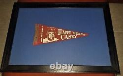 1960 Casey Stengel Happy Birthday Pennant issued July 30th at Yankee Stadium