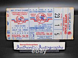 1960 MLB ALL STAR GAME TICKET at Yankee Stadium Mickey Mantle Willie May