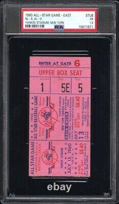 1960 MLB All Star Game East Old Yankee Stadium PSA Ticket Stub