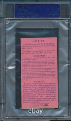 1960 MLB All Star Game Ticket Stub EAST Yankee Stadium, New York PSA 1