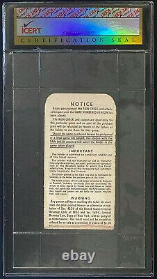 1960 World Series Game 4 Ticket Stub Yankee Stadium New York Authenticated iCert