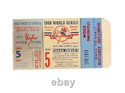 1960 World Series Yankees Pirates Game 5 Stadium Ticket Stub 10/10/60