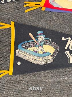 1960 vintage New York Yankees 29 baseball felt pennant antique old ball stadium