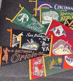 1960 vintage New York Yankees 29 baseball felt pennant antique old ball stadium