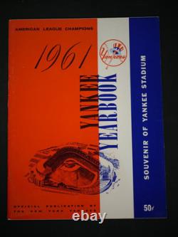 1961 New York Yankees Yearbook Souvenir Of Yankee Stadium Al Champions
