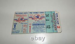 1961 World Series New York Yankees Stadium Game 1 Ticket Stub Whitey Ford v Reds