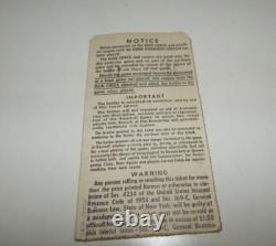 1961 World Series New York Yankees Stadium Game 1 Ticket Stub Whitey Ford v Reds