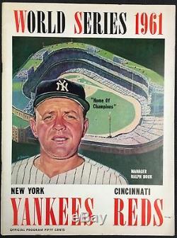 1961 World Series Program Yankee Stadium New York vs Cincinnati Reds MLB