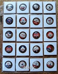 1962-63 MLB Stadium Pins Complete Set 20 withYankees, Dodgers, Orioles, A's, Cubs+