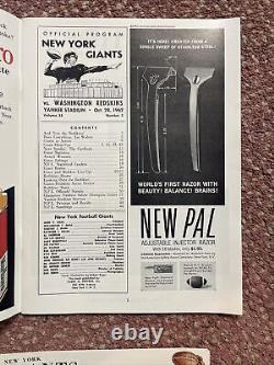 1962 New York Giants Yankee Stadium Official Program (4)