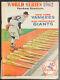 1962 World Series Baseball Program Yankee Stadium New York Vs San Francisco Mlb