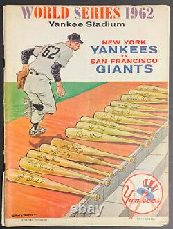 1962 World Series Baseball Program Yankee Stadium New York vs San Francisco MLB