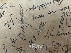 1964 New York Giants Facsimile Team Signed Souvenir Football From Yankee Stadium