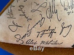 1964 New York Giants Facsimile Team Signed Souvenir Football From Yankee Stadium