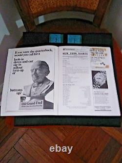 1967 NFL PACKERS v NY GIANTS @YANKEE STADIUM OFFICIAL PROGRAM/2 TICKET STUBS