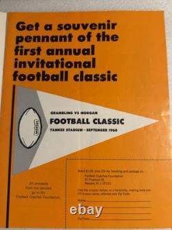 1968 Grambling vs Morgan State Program Yankee Stadium HBCU NYC 1st Invitational