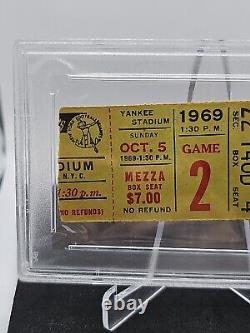 1969 New York Giants vs CHICAGO BEARS Ticket Psa OCTOBER 5TH YANKEE STADIUM