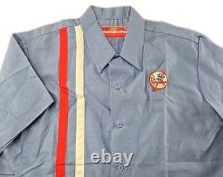 1970s 80s New York Yankee Stadium Usher Work Shirt XL Button Down Vapor Wear HTF
