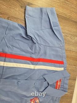 1970s 80s New York Yankee Stadium Usher Work Shirt XL Button Down Vapor Wear HTF