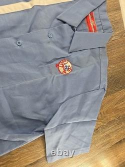 1970s 80s New York Yankee Stadium Usher Work Shirt XL Button Down Vapor Wear HTF