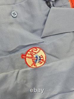 1970s 80s New York Yankee Stadium Usher Work Shirt XL Button Down Vapor Wear HTF