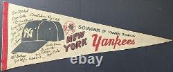 1970s New York Yankees Stadium Facsimile Team Autographed Pennant Vintage Banner