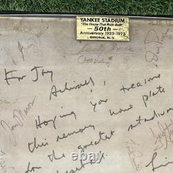 1973 YANKEE STADIUM PLATE Mantle Munson Jeter Ruth Gehrig DiMaggio Ford New York