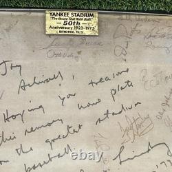 1973 YANKEE STADIUM PLATE Mantle Munson Jeter Ruth Gehrig DiMaggio Ford New York