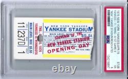 1976 Opening Day 1ST Game -New Yankee Stadium After Renovated Ticket Stub PSA 5