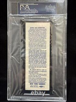 1976 Opening Day Old Yankee Stadium 1st Game After Renovation Ticket Psa Rare