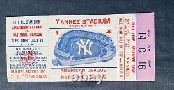 1977 Baseball All Star Game Yankee Stadium Ticket Stub with Rain Check