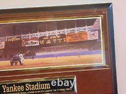 1977 World Series Yankee Stadium Panoramic Wall Plaque 13x7 # 9771 Lou Piniella