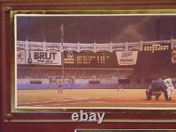 1977 World Series Yankee Stadium Panoramic Wall Plaque 13x7 # 9771 Lou Piniella