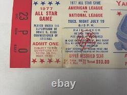 1977 Yankee Stadium All-Star Game Ticket Uncut Full