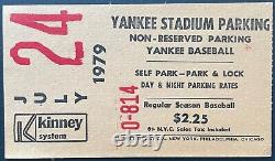 1979 Thurman Munson Final Game New York Yankees Stadium Program + Parking Ticket