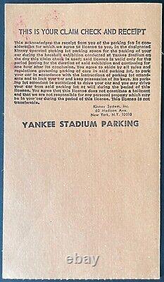 1979 Thurman Munson Final Game New York Yankees Stadium Program + Parking Ticket