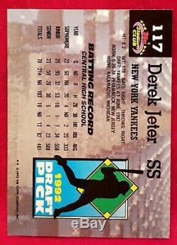 1992 Stadium Club DEREK JETER ROOKIE CARD 177 New York Yankees Team RC vtg