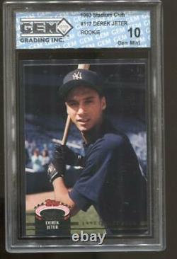 1993 Derek Jeter Stadium Club #117 Gem Mint 10 RC Rookie New York Yankees
