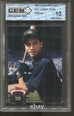 1993 Derek Jeter Stadium Club #117 Gem Mint 10 RC Rookie New York Yankees