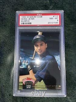 1993 Stadium Club Derek Jeter Murphy #117 PSA 8 NM-MT New York Yankees, (B193)