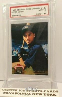 1993 Stadium Club Jack Murphy Derek Jeter PSA Mint 9 card #117 New York Yankees