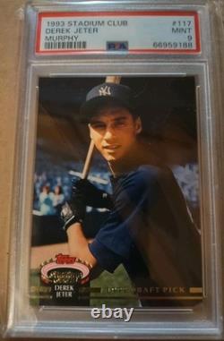 1993 Stadium Club Murphy Derek Jeter #117 RC PSA 9 Mint New York Yankees HOF