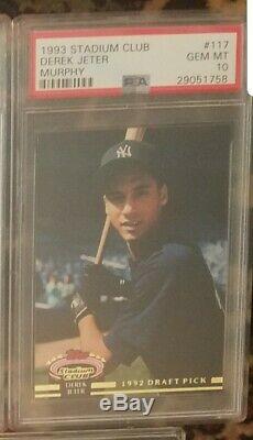1993 Topps Stadium Club Murphy Derek Jeter New York Yankees #117 psa 10