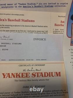 1996 Danbury Mint Yankees Stadium In Box W. /papers. #d3240. Rare