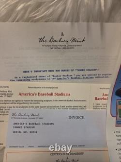 1996 Danbury Mint Yankees Stadium In Box W. /papers. #d3240. Rare