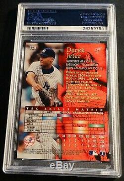 1996 Derek Jeter Stadium Club Rookie #123 Psa 10 New York Yankees (437)