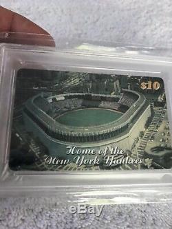 1996 Zenex New York Yankees Foundation /1000 PSA 8 Stadium $10 Phone Card Rare