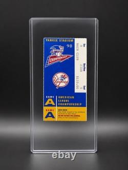 1998 NY Yankees ALCS Full Ticket Game 1 vs Indians Yankee Stadium Dynasty Season