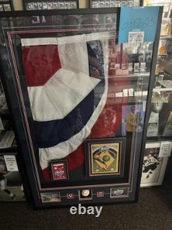 1998 Yankees Stadium World Series BUNTING Framed Display Ticket Ball Program +