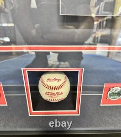 1998 Yankees Stadium World Series BUNTING Framed Display Ticket Ball Program +